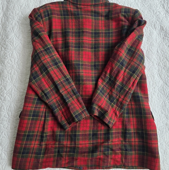 Vintage Tartan Scottish Plaid Double Breasted Blazer Preppy Academia Wool Blazer - Picture 10 of 16